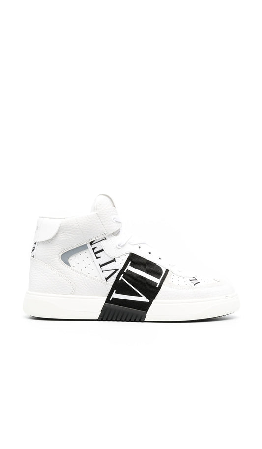 VALENTINO GARAVANI (MAN) MID-TOP LEATHER SNEAKERS